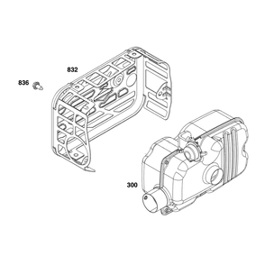 Engine >> Exhaust Diagram and Parts List for 021022-00  Briggs and Stratton Pressure Washer